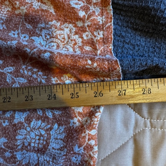 Cato Fashion Grunge Cropped Women’s Thermal Weave Sweater Size XL Orange & Gray - Picture 9 of 11